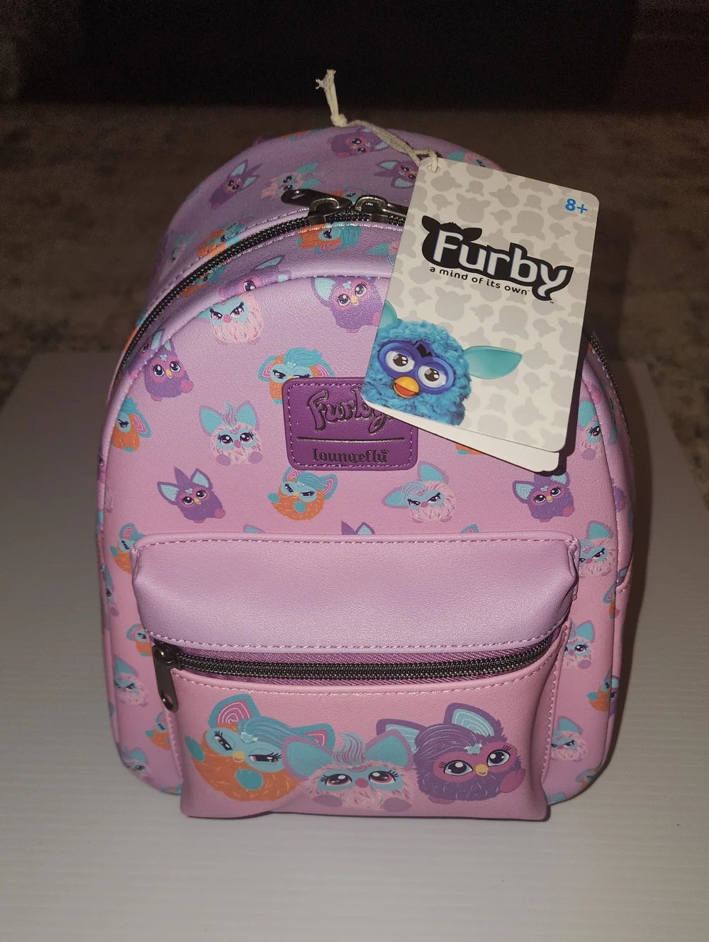 Loungefly  Furby Patterned Pink Mini Backpack. NWT